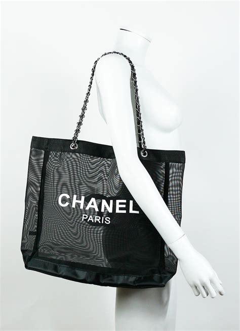 chanel mesh bag|authentic chanel shopping bag.